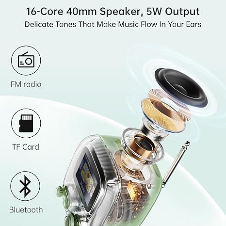 Divoom Tiivoo-2 Pixel Art Altavoz BT portátil Pantalla LED Verde