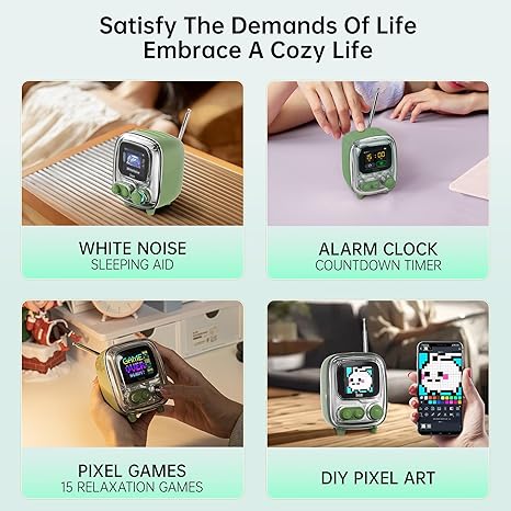 Divoom Tiivoo-2 Pixel Art Altavoz BT portátil Pantalla LED Verde