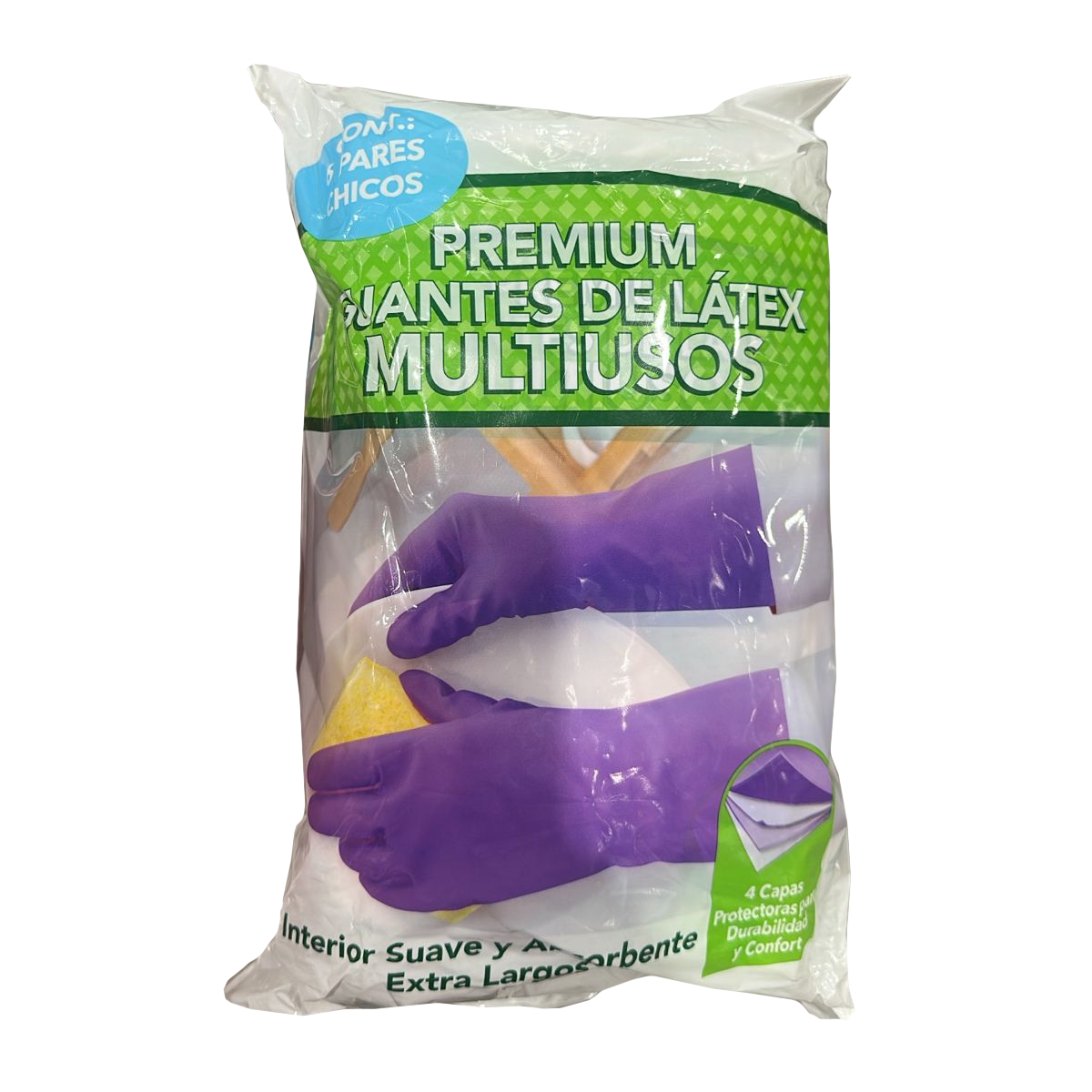 Guantes Para Limpieza Látex Clean Ones Talla Chica 6 Pares