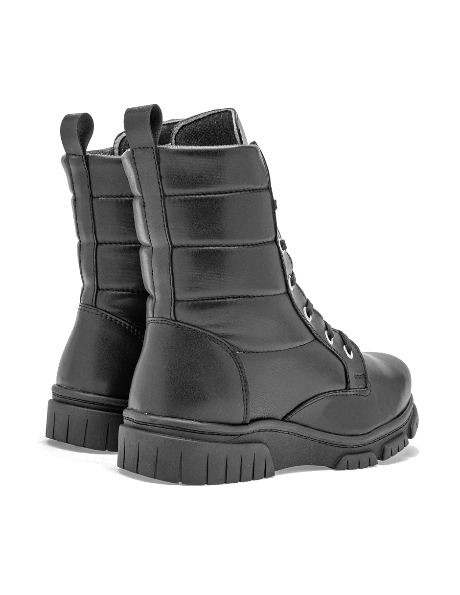 bota combat para mujer color negro