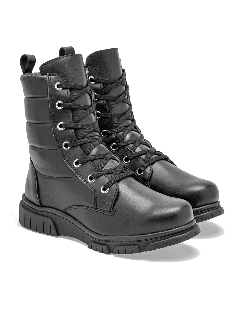 bota combat para mujer color negro