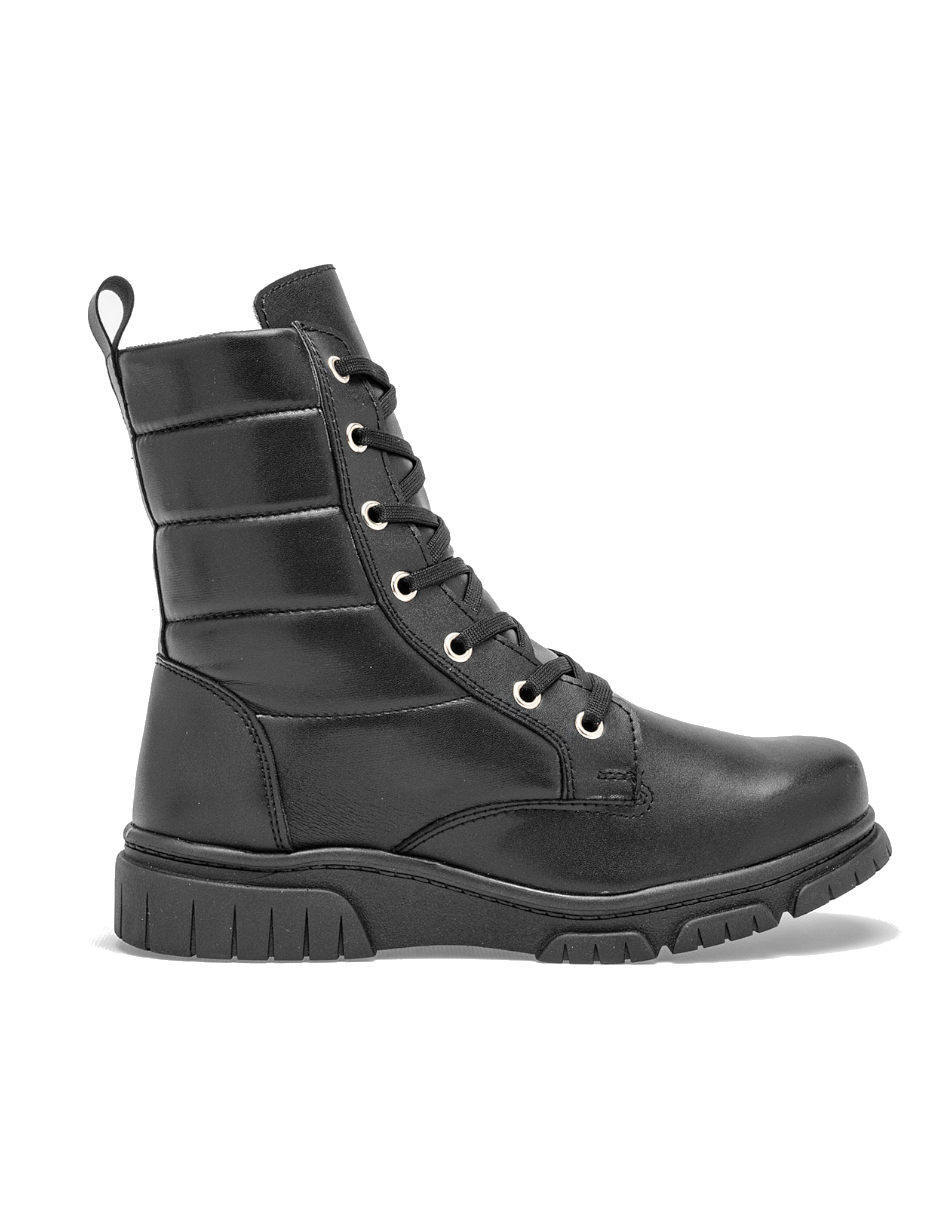 bota combat para mujer color negro