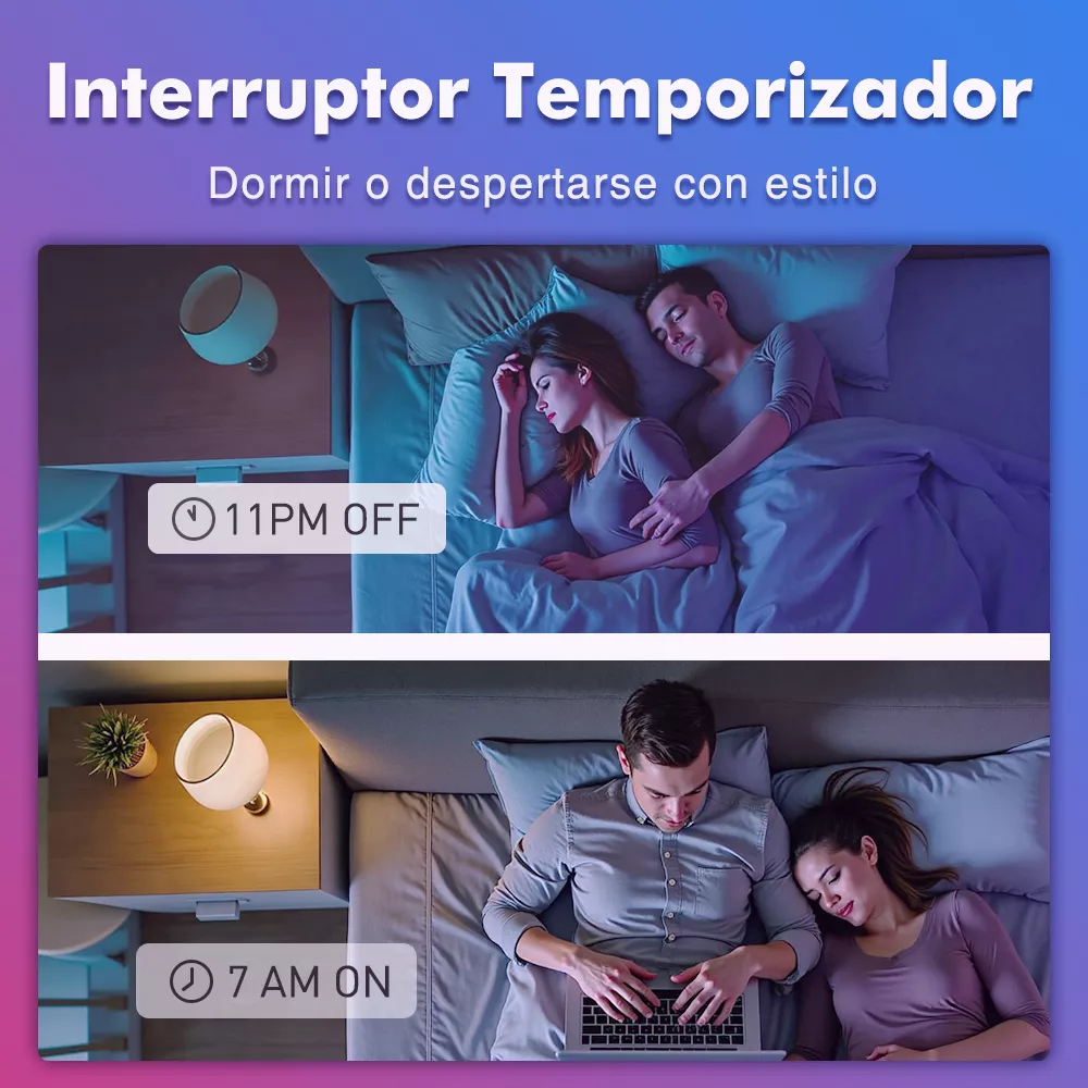 4 Focos Led Wifi Inteligente Rgbcw Alexa Google Siri 9w E27 Sólo con Wifi 2.4G Control Por Voz Ajustable Luz Multicolor Bombillas Luz Focos Bluetooth Rgb 127v