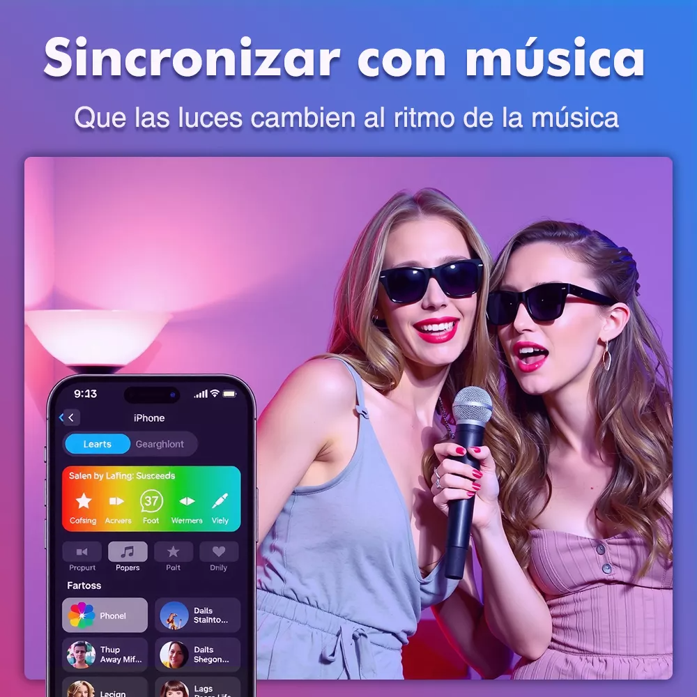 4 Focos Led Wifi Inteligente Rgbcw Alexa Google Siri 9w E27 Sólo con Wifi 2.4G Control Por Voz Ajustable Luz Multicolor Bombillas Luz Focos Bluetooth Rgb 127v