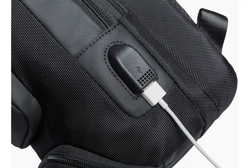 Backpack For Men Crossbody Shoulder Bags Waterproof Sling Chest Bag With Usb Port Color Negro 02