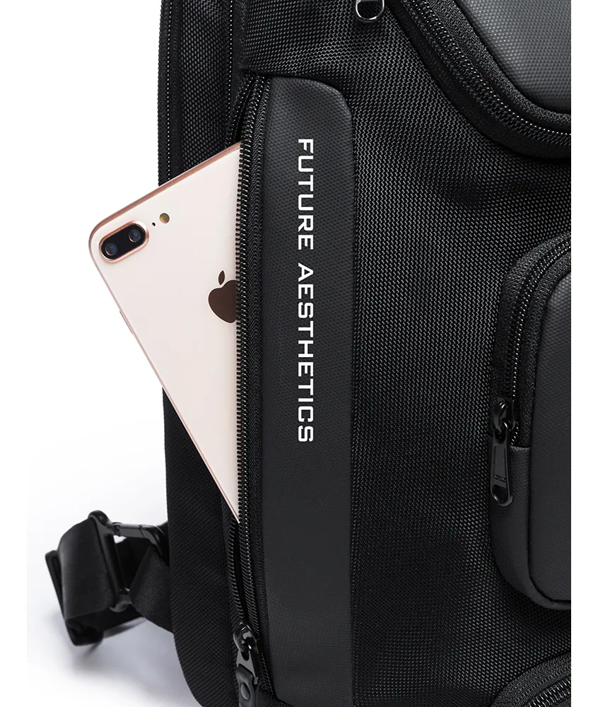 Backpack For Men Crossbody Shoulder Bags Waterproof Sling Chest Bag With Usb Port Color Negro 02