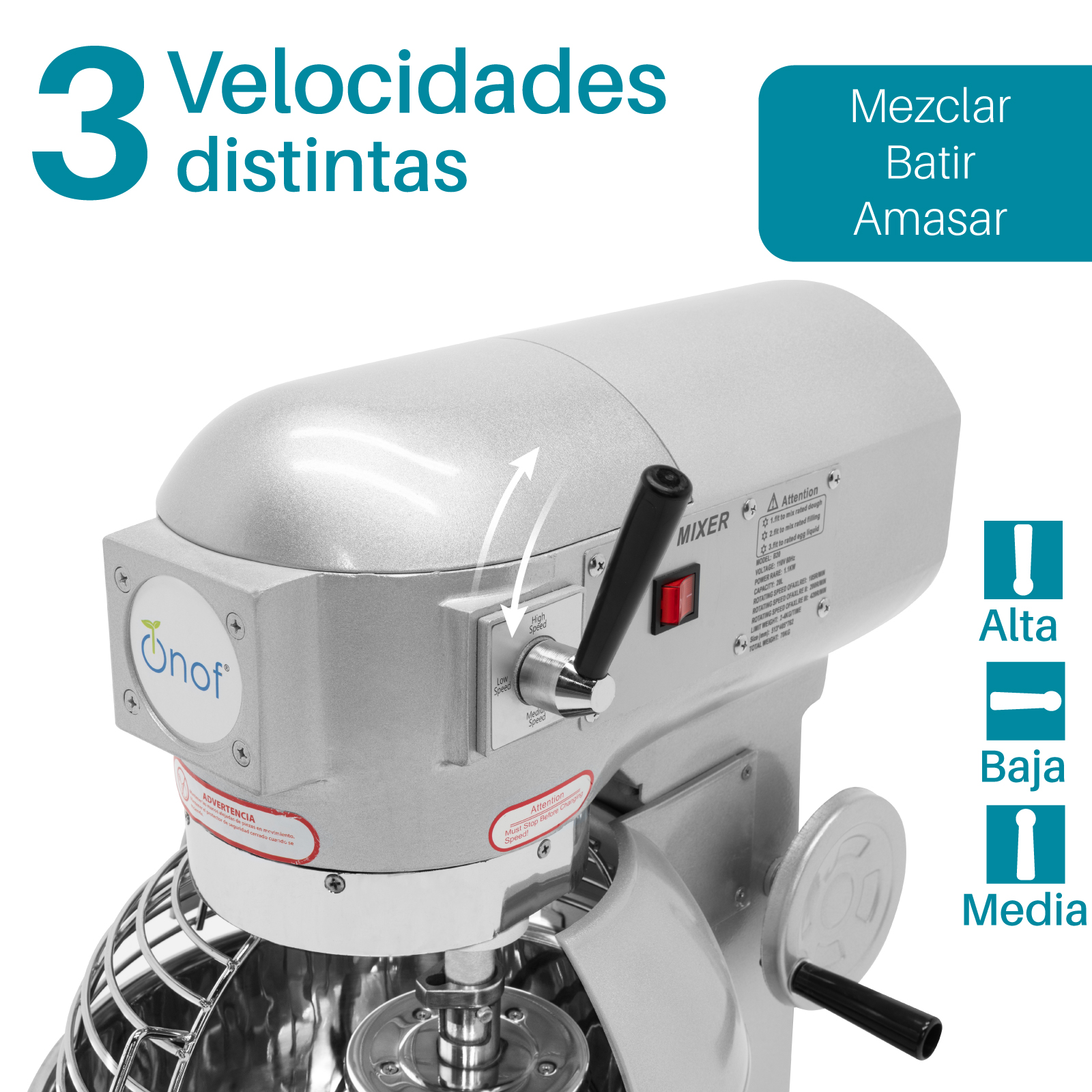 Batidora Planetaria Industrial Amasadora Mezcladora 110v 20L