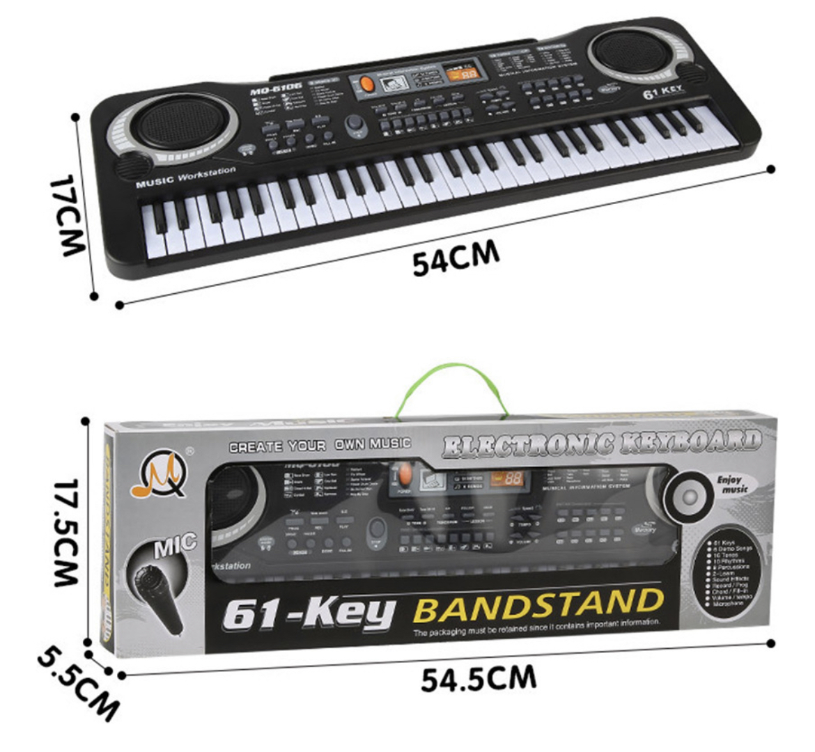 Teclado Piano Digital 61 Teclados Piano Para Niños Con Micrófono,teclados Musicales