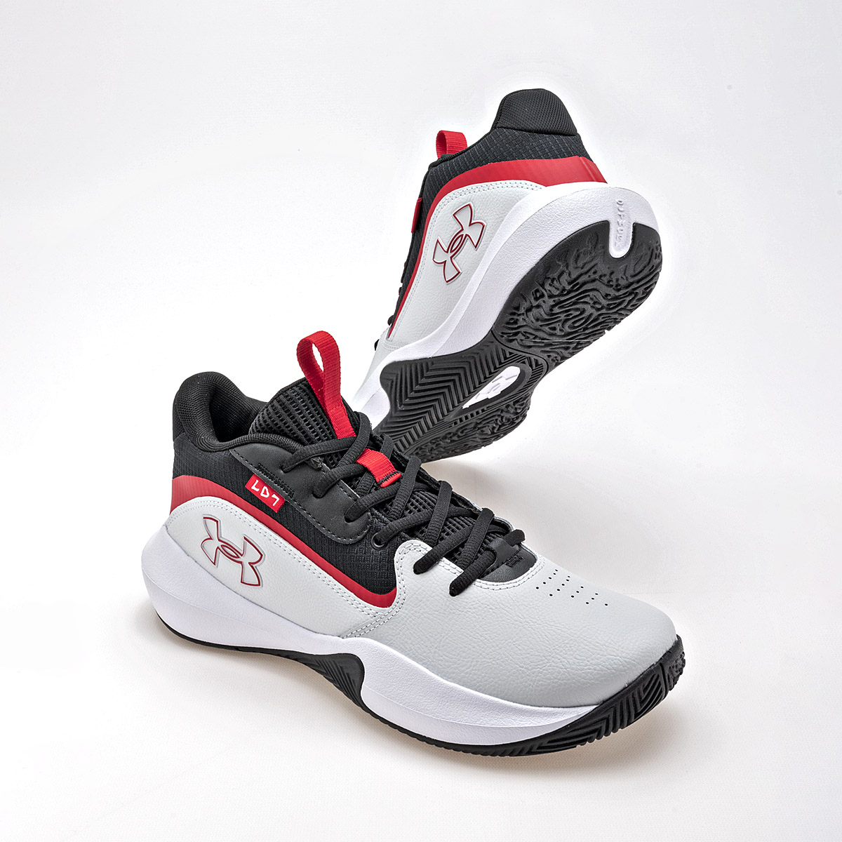 UNDER ARMOUR UA Lockdown 7 TENIS HOMBRE DEPORTIVO COLOR GRIS NEGRO ROJO