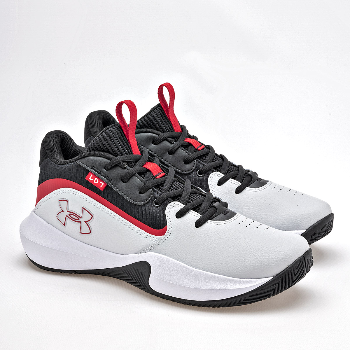 UNDER ARMOUR UA Lockdown 7 TENIS HOMBRE DEPORTIVO COLOR GRIS NEGRO ROJO