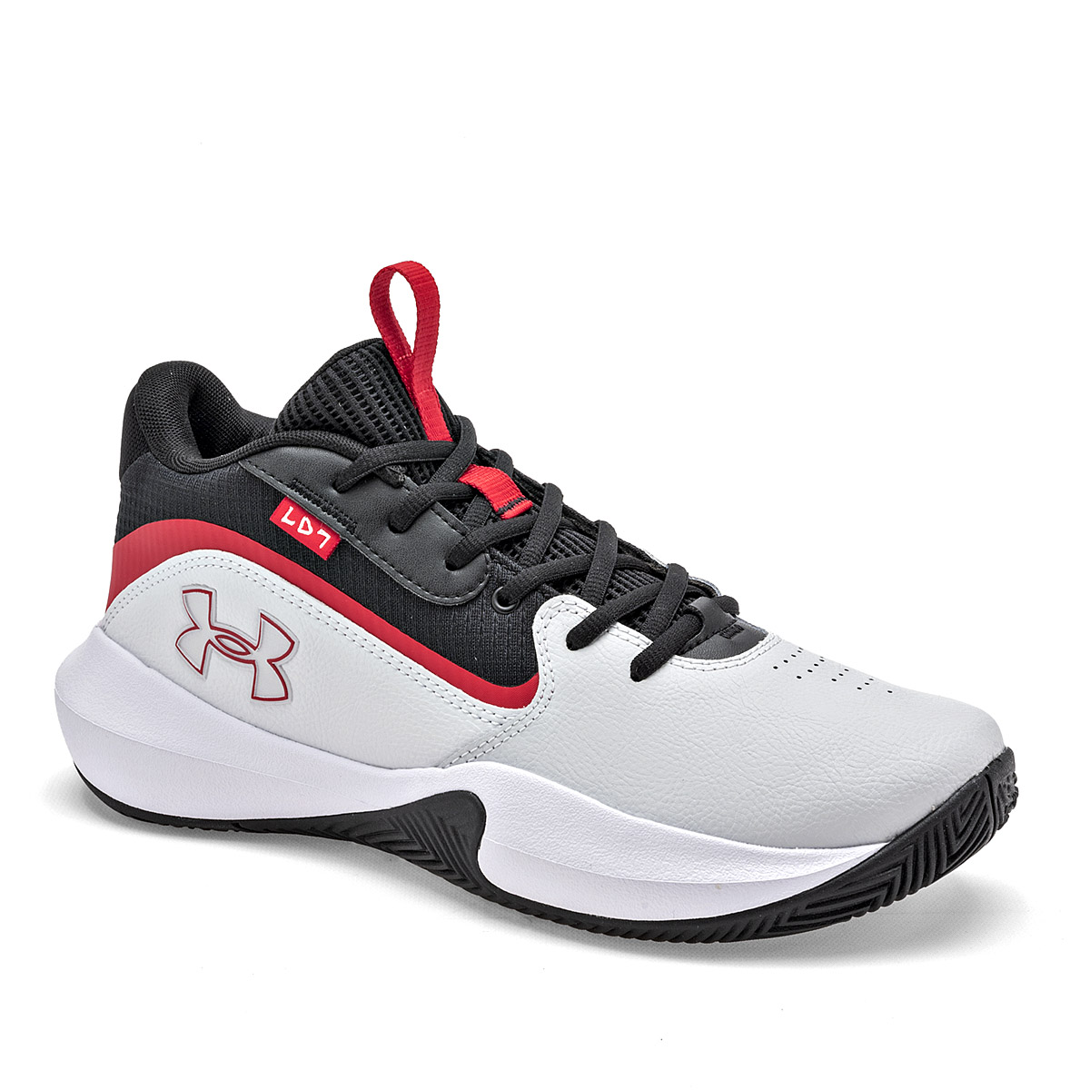 UNDER ARMOUR UA Lockdown 7 TENIS HOMBRE DEPORTIVO COLOR GRIS NEGRO ROJO