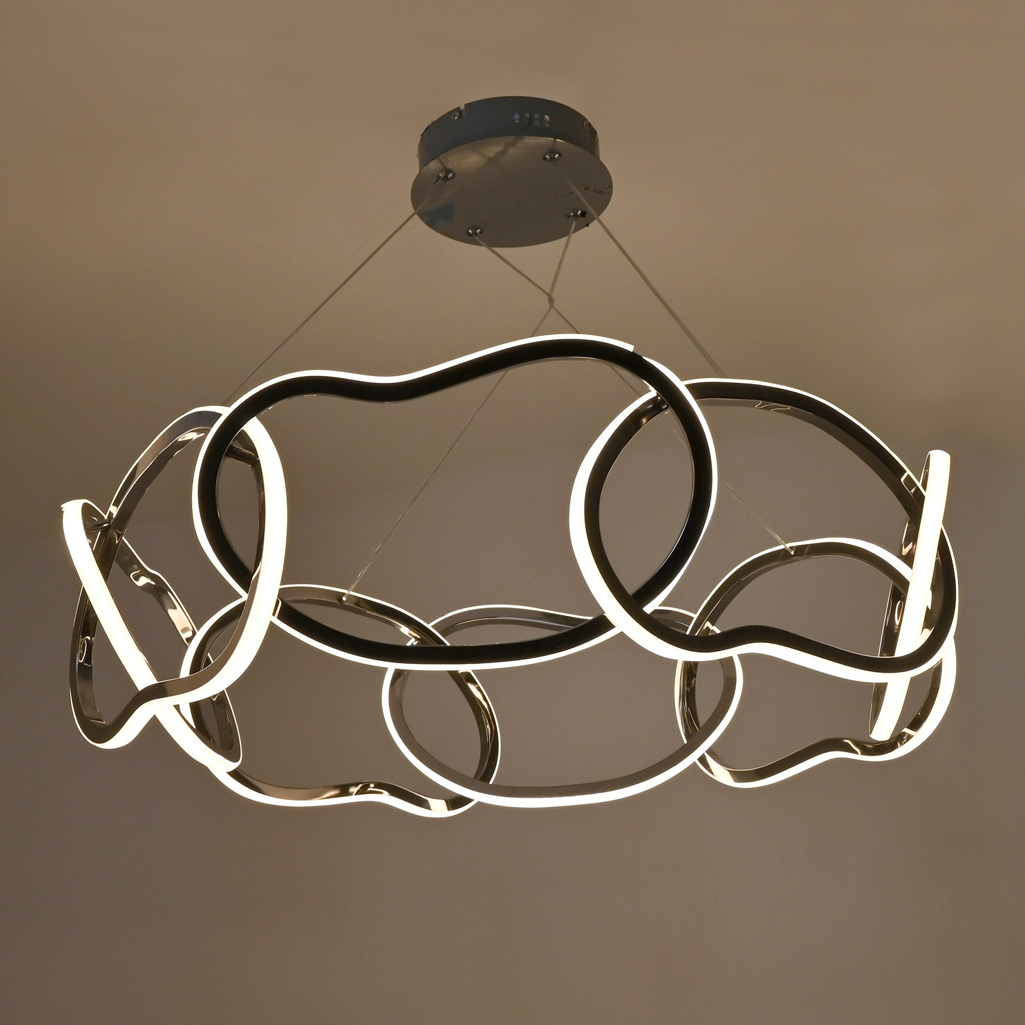 Candil Led Aros Redondo Cromo