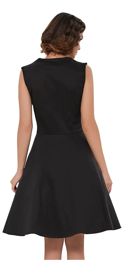 Naikan® Vestido Vintage Sin Mangas Vestido De Cuadros.