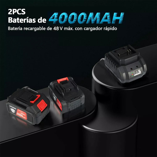 Alsonew 125mm Esmeriladora Angular Inalámbrica Amoladora Corte 2300w 2 Baterías +accesorio