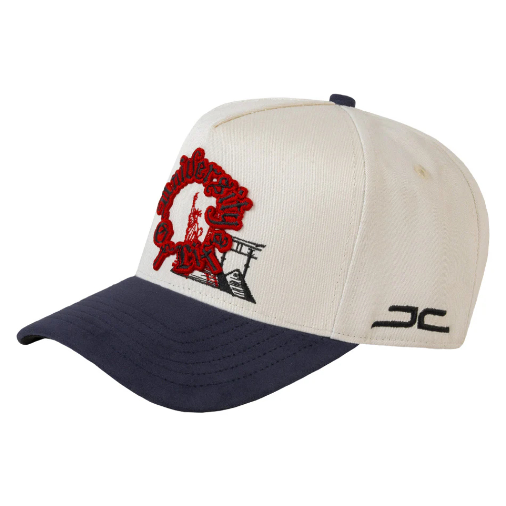 Gorra Jc Hats Coleccion University Of Life Beige-Azul 003366 Ajustable