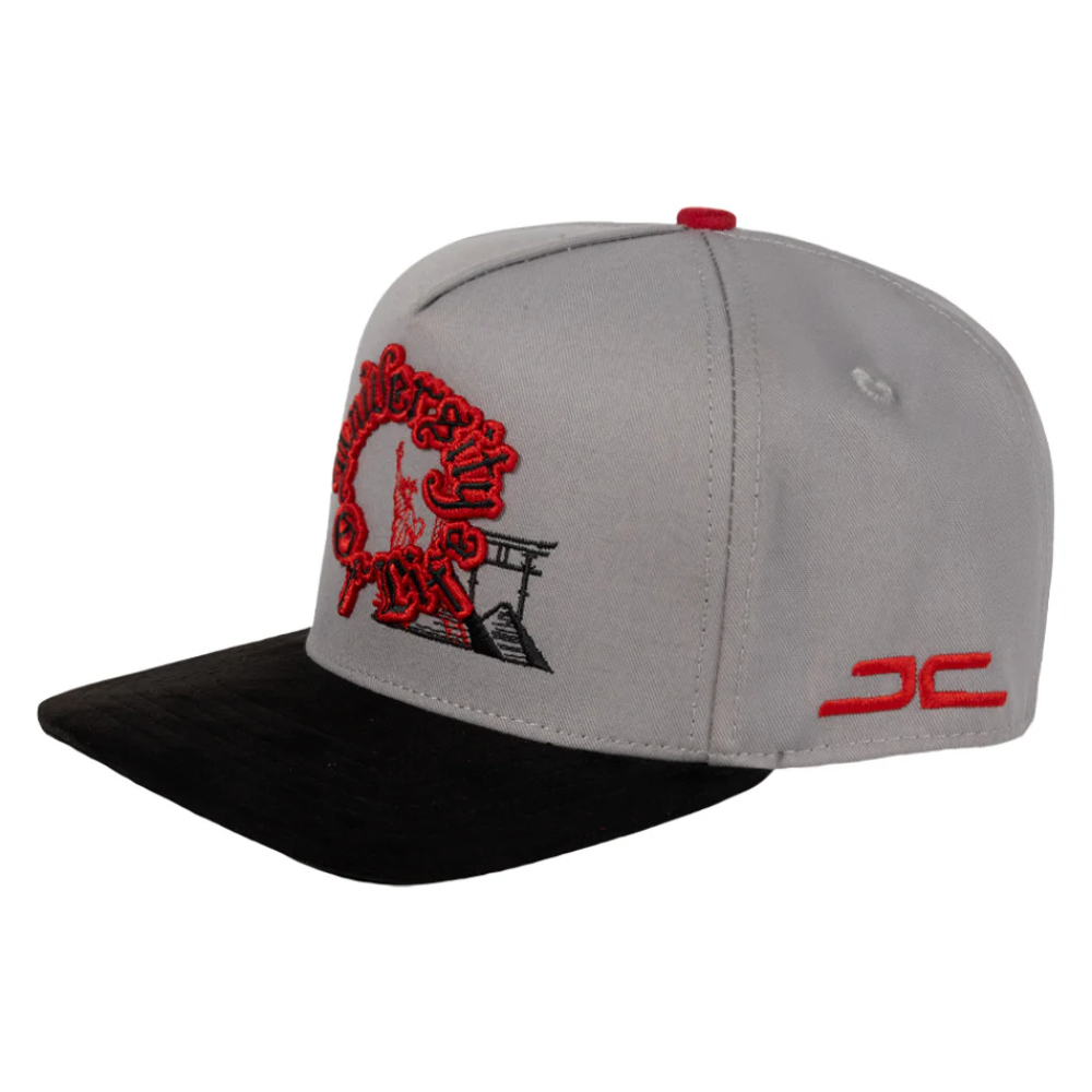 Gorra Jc Hats University Of Life Gris-Negro Plana Ajustable 002897
