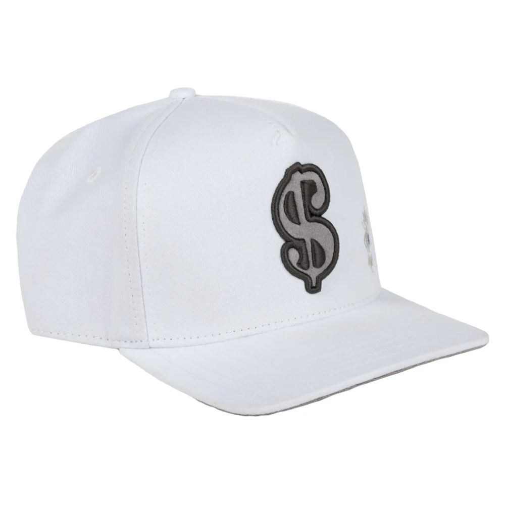 Gorra Jc Hats Cash Money Blanca Plana 002899 Ajustable