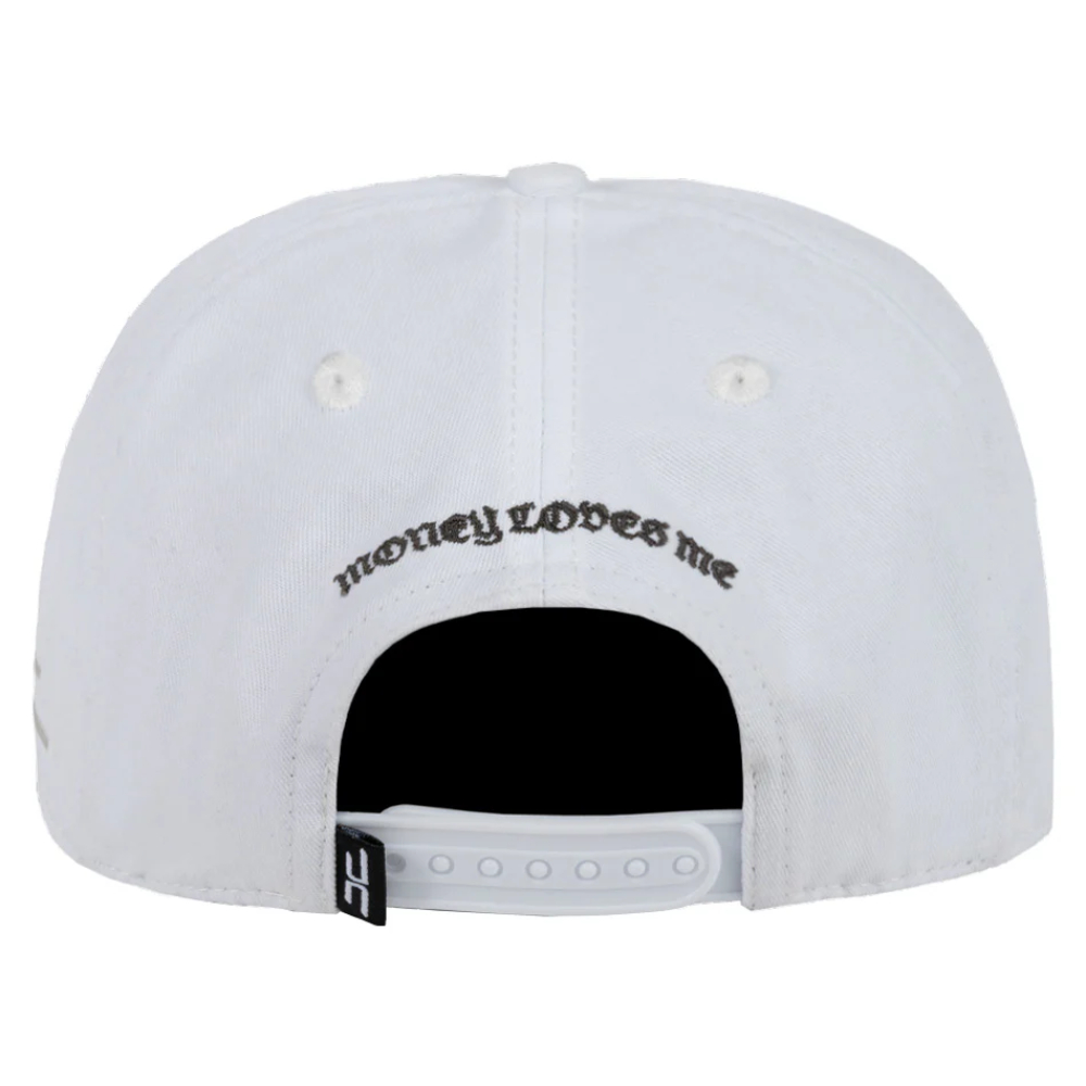 Gorra Jc Hats Cash Money Blanca Plana 002899 Ajustable