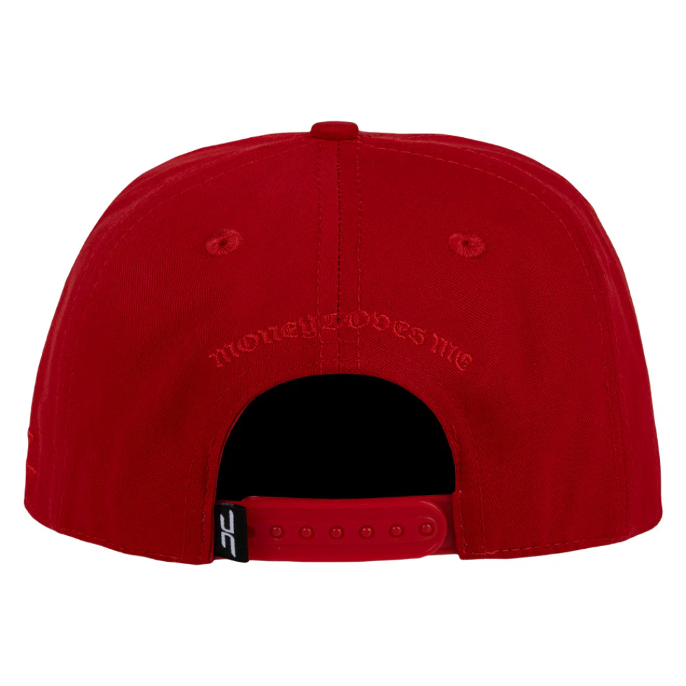 Gorra Jc Hats Cash Money Roja Ajustable 002900 Plana