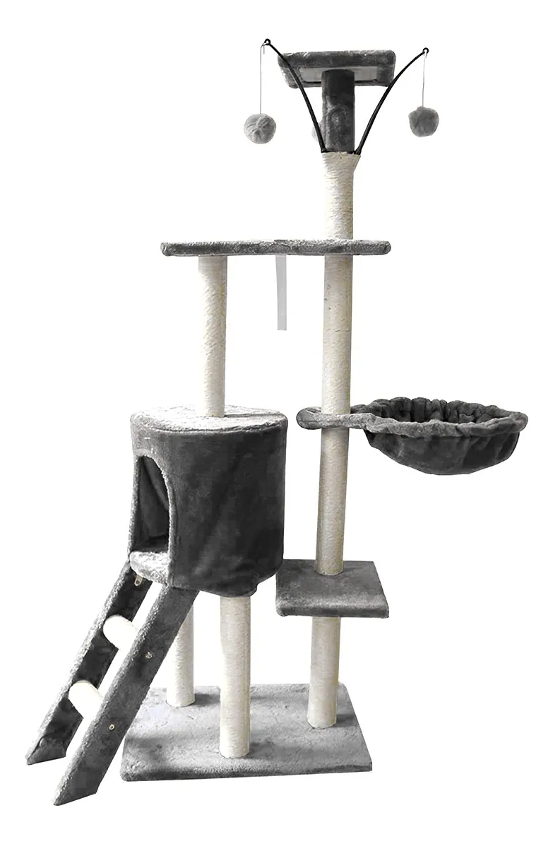 Torre Rascador Árbol para Gatos Color Gris