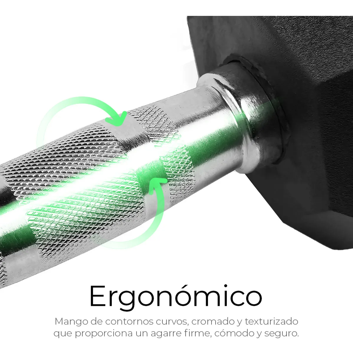 Kit De 2 Mancuernas Pesa Ejercicio Gym 10 Lb C/u Gimnasio Color Negro