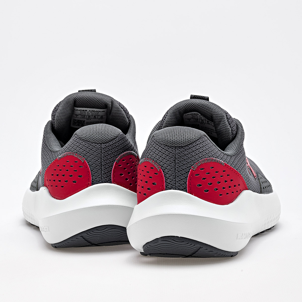 UNDER ARMOUR UA Charged Surge 4 TENIS HOMBRE DEPORTIVO COLOR GRIS ROJO