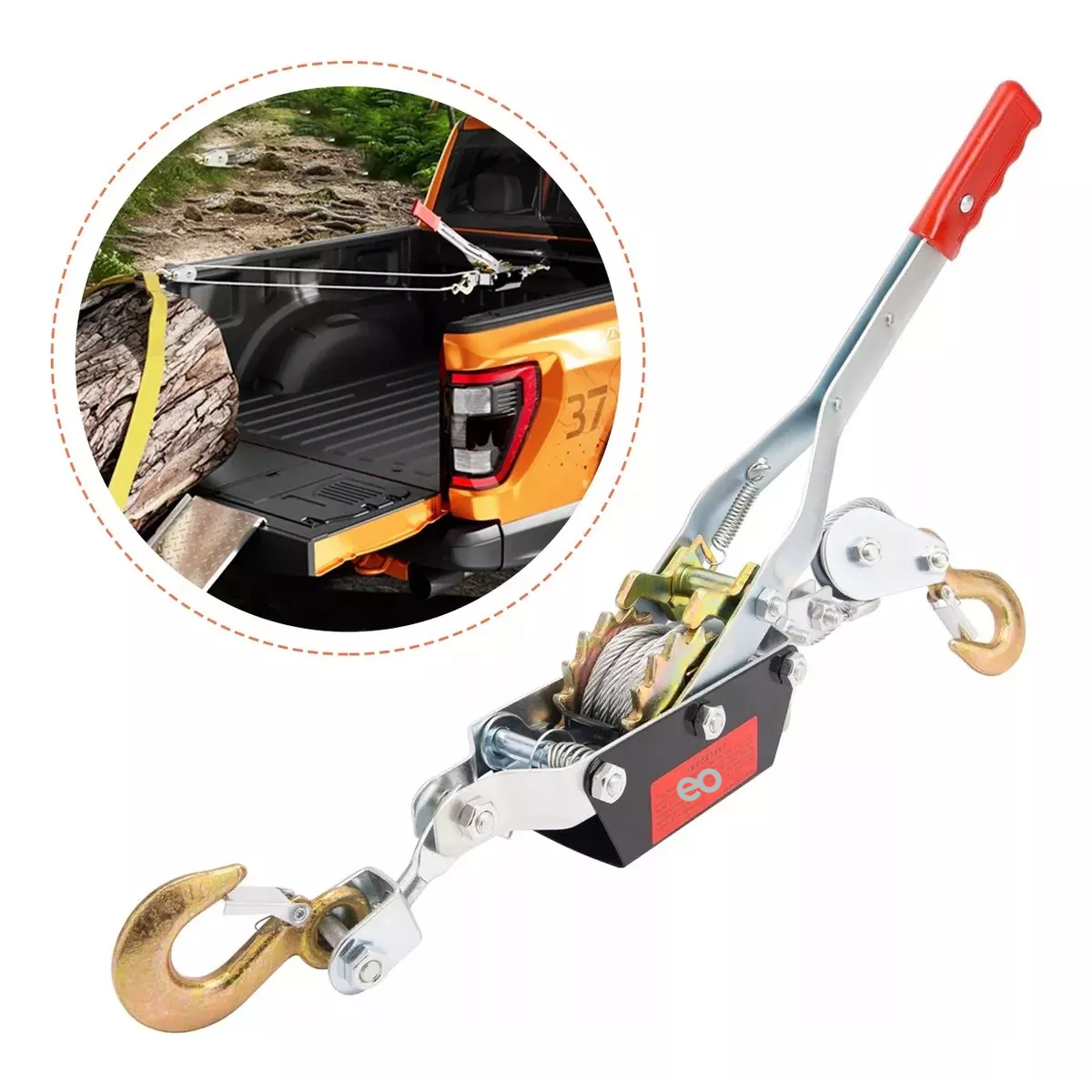 Malacates Manual 2 Toneladas Profesional Con 2 Ganchos