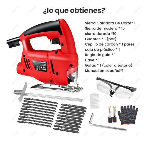 Sierra Caladora Eléctrica De Corte 800w Y 26 Accesorios 110v