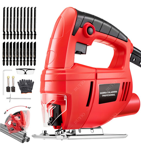 Sierra Caladora Eléctrica De Corte 800w Y 26 Accesorios 110v