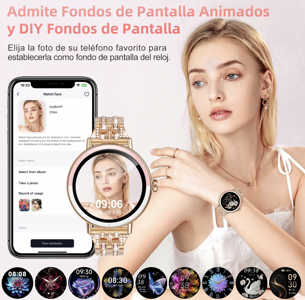 Reloj Inteligente Smart Watch Mujer Bluetooth Llamada Ai Voz