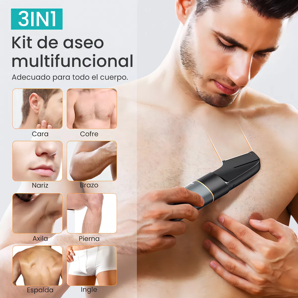 Rasuradora Kensen LK-881 gris y negra 127V
