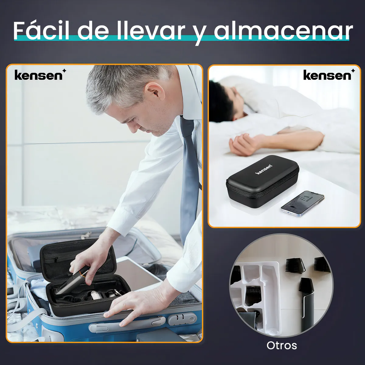Rasuradora Kensen LK-881 gris y negra 127V