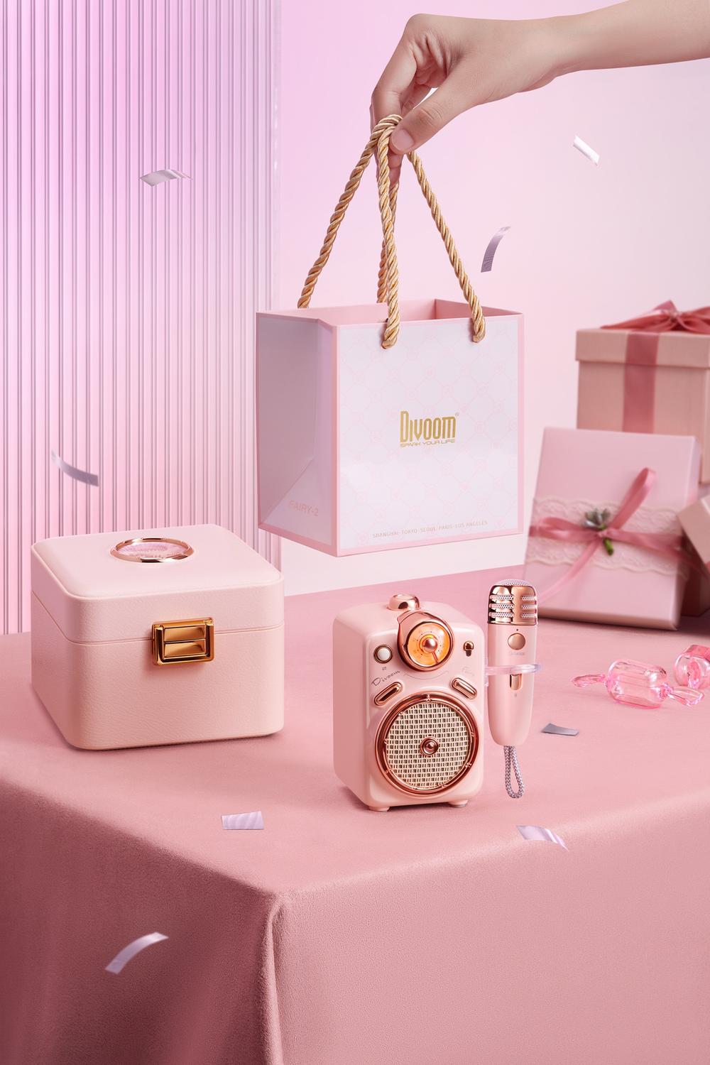 Divoom Fairy-Ok, Altavoz Bluetooth, Color Rosa