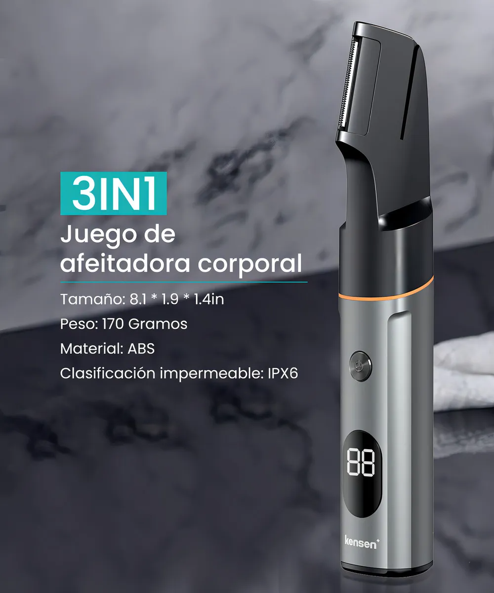Rasuradora Kensen LK-881 gris y negra 127V