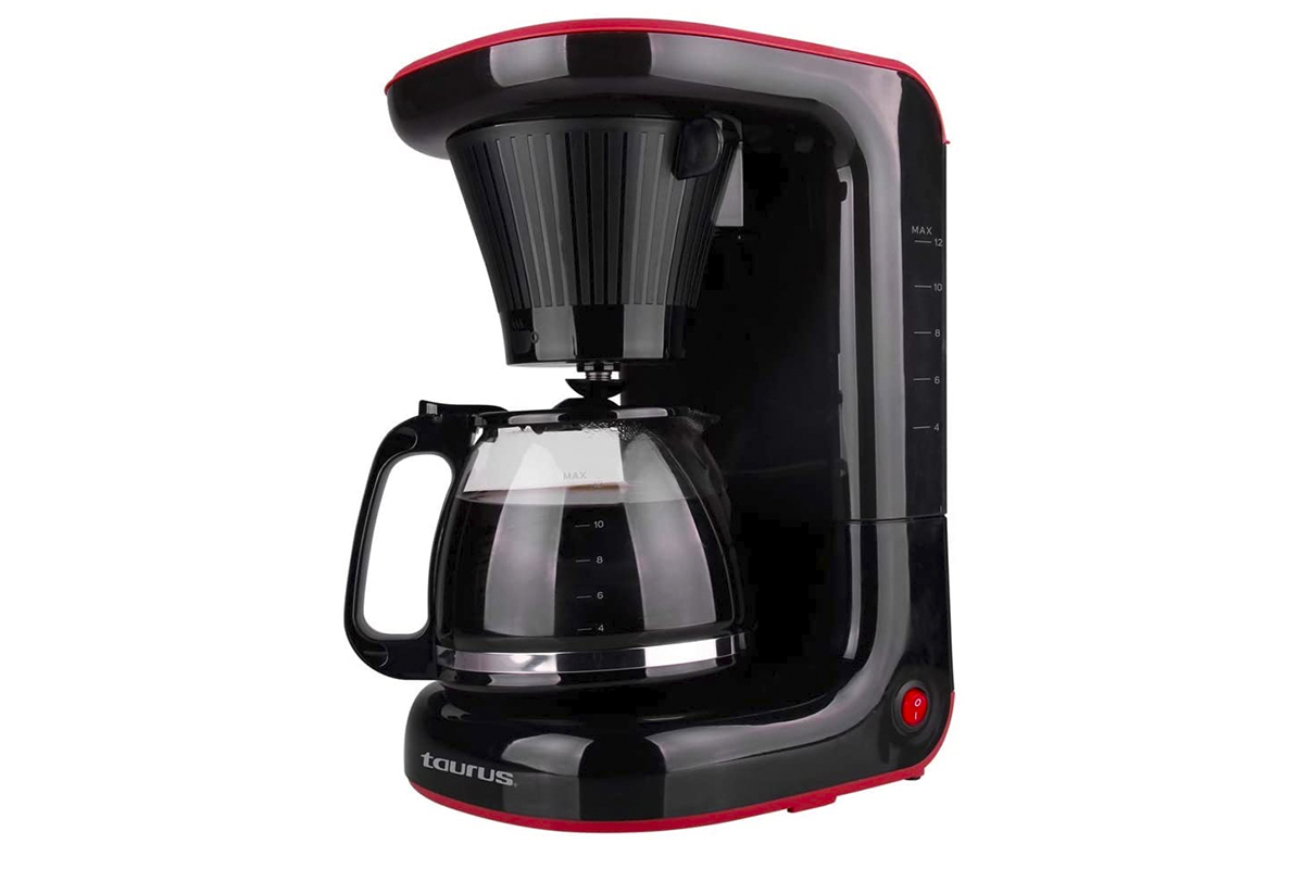 CAFETERA 12 TAZAS AUTOMATICO JARRA DE VIDRIO VELVET NEGRO TAURUS VELVET COFFEE