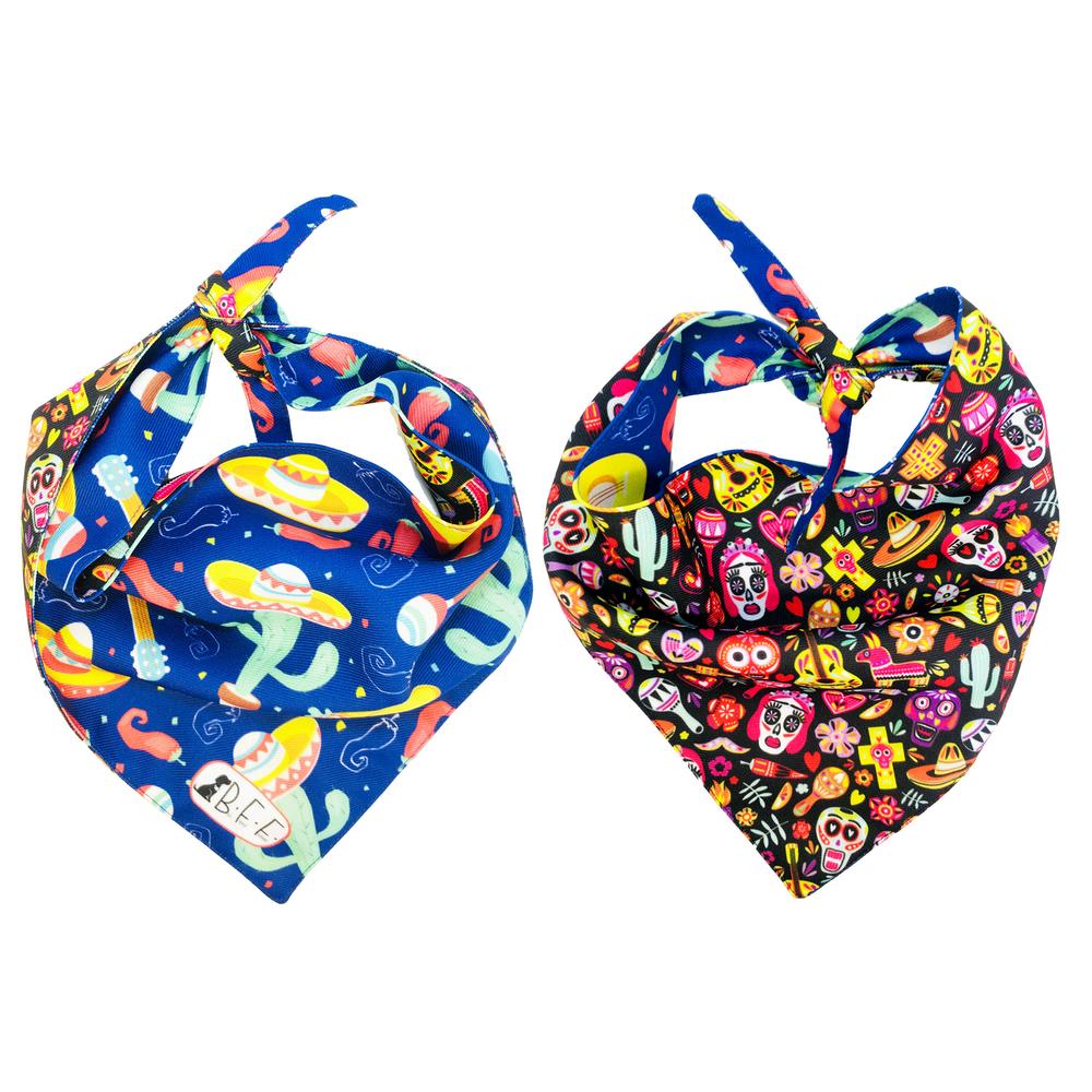 Bandanas para perros set de 3 piezas talla grande - Dia De Muertos