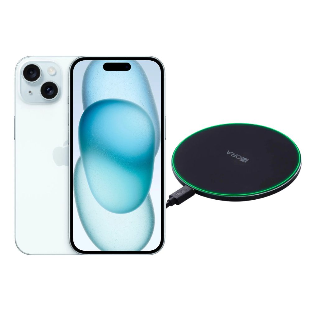 iPhone 15 128GB Azul CHIP Reacondicionado + Cargador Genérico