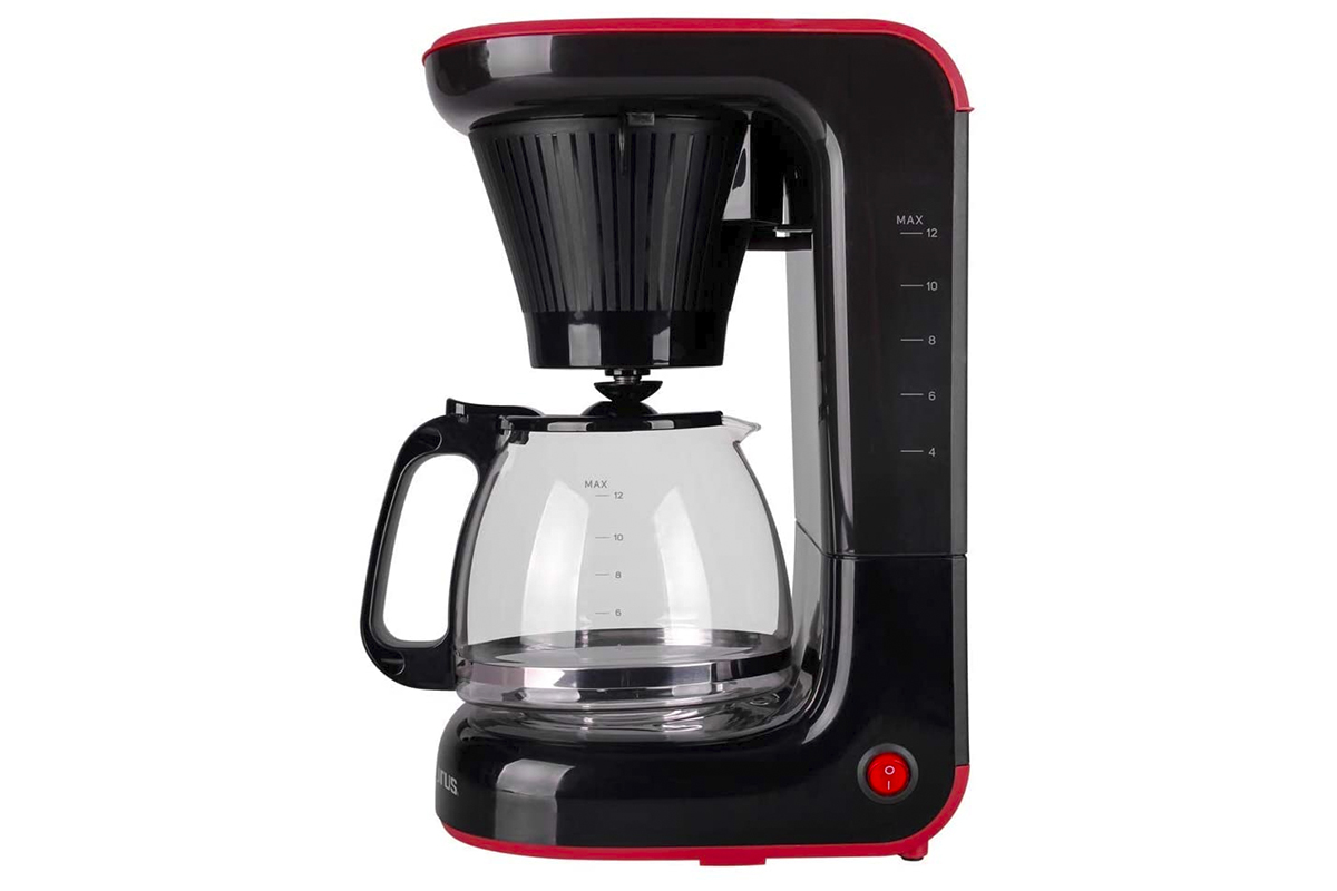 CAFETERA 12 TAZAS AUTOMATICO JARRA DE VIDRIO VELVET NEGRO TAURUS VELVET COFFEE
