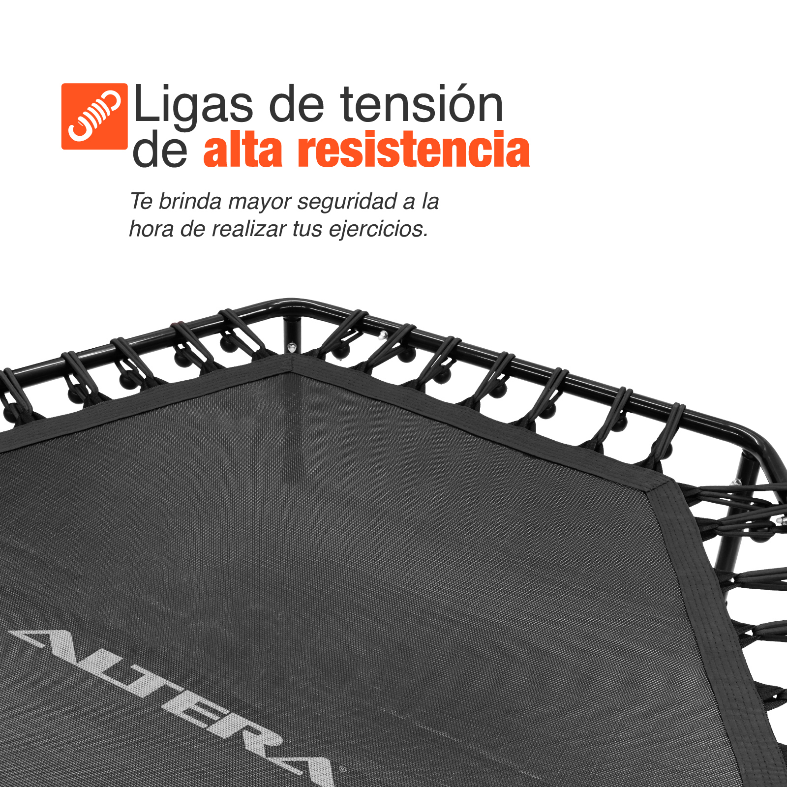 Trampolin Ejercicio Aerobico Altera Fitness Hexagonal Con Barra Agarradera Gym Jumping Aerobics Color Negro