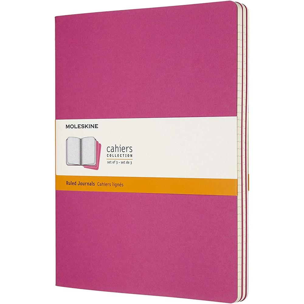 Set 3 Libretas Moleskine Rosa Hoja Rayada Pasta Suave