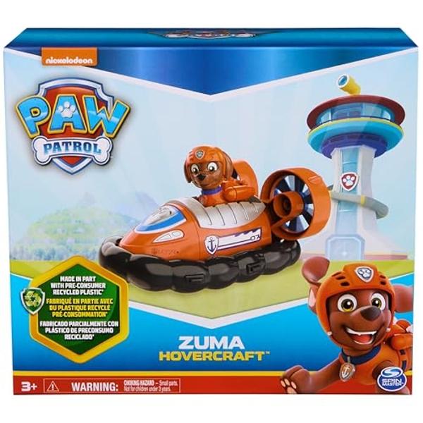 Paw Patrol, Zuma’s Hovercraft, Toy Vehicle with Collectible Action Figure, Sustainably Minded Kids Toys for Boys & Girls Ages 3 and Up