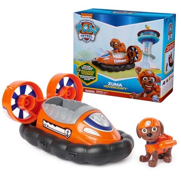 Paw Patrol, Zuma’s Hovercraft, Toy Vehicle with Collectible Action Figure, Sustainably Minded Kids Toys for Boys & Girls Ages 3 and Up