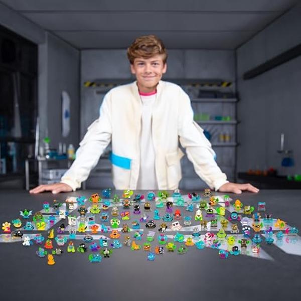 MrBeast Lab Swarms Lab Pack, Experiment by Adding Water, Shaking Test Tube & Revealing 5 PK of 1" MrBeast Collectible Characters, 100+ to Collect, Look Out for The Limited Edition 