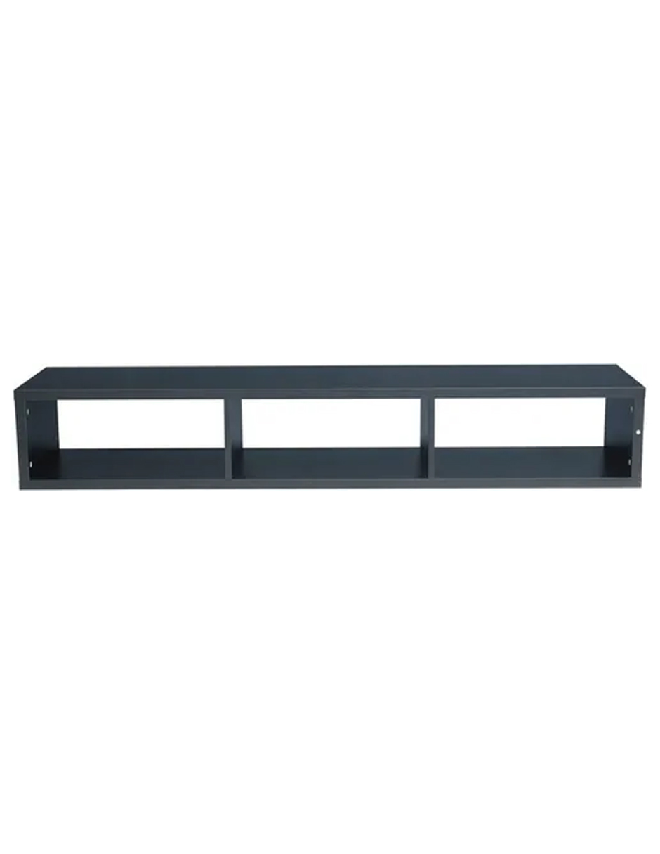 Estante Repisa Tv Flotante Soporte Minimalista 3 Divisiones Color Negro