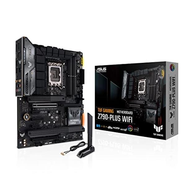 ASUS TUF Gaming Z790-Plus WiFi LGA 1700(Intel 14th,12th &13th Gen) ATX Gaming Motherboard(PCIe 5.0,DDR5,4xM.2 Slots,16+1 DrMOS,WiFi 6,2.5Gb LAN,Front USB 3.2 Gen 2 Type-C,Thunderbo