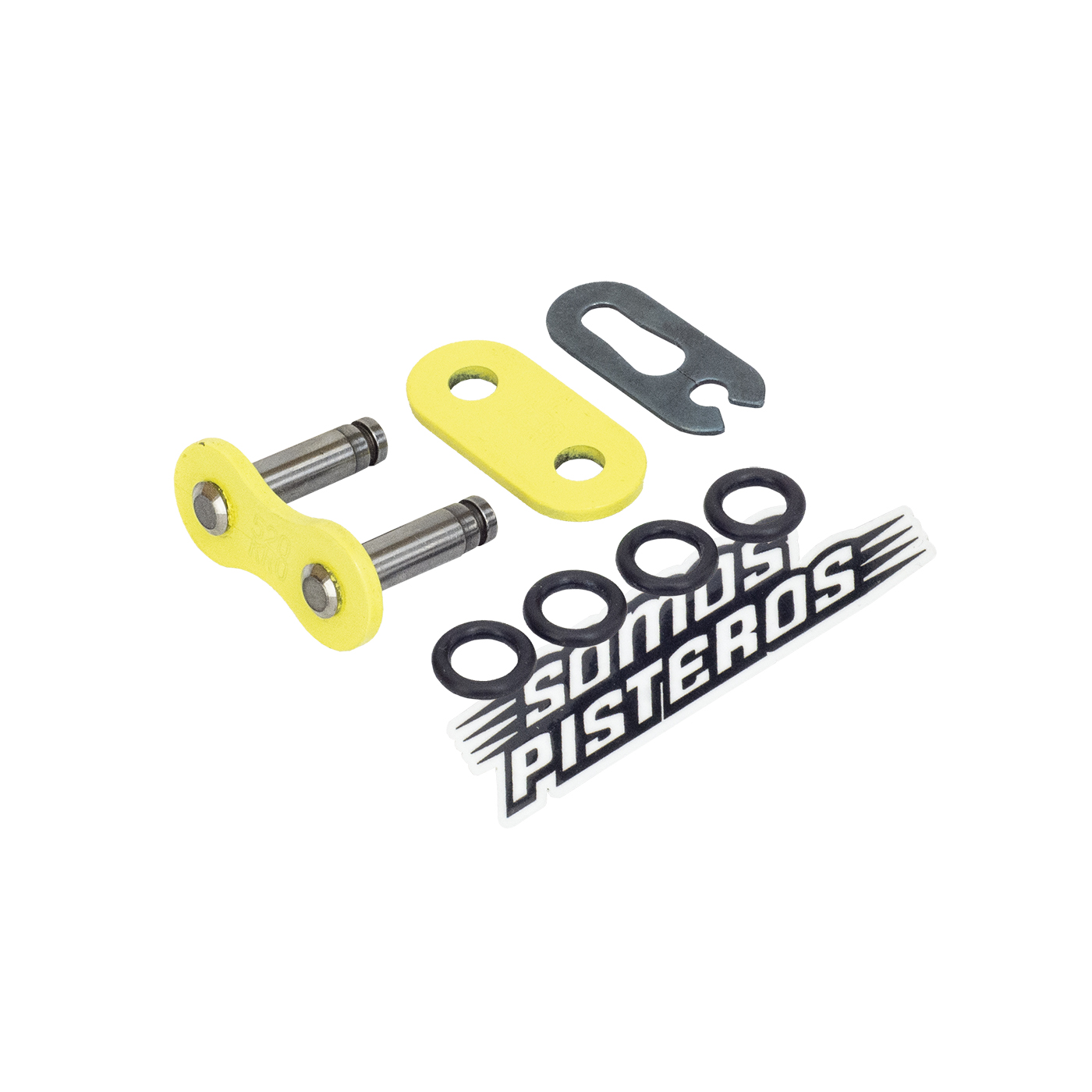 CANDADO CADENA 520 O RING CLIP AMARILLO FLUO RK PULSAR R3