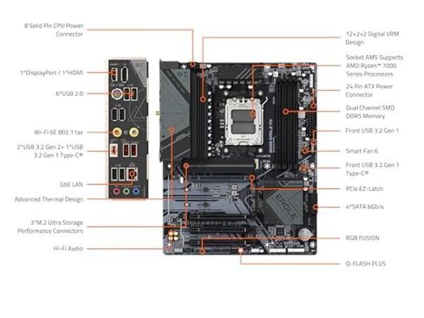 ASUS Prime B550-PLUS AMD AM4 Zen 3 Ryzen 5000 & 3rd Gen Ryzen ATX Motherboard (PCIe 4.0, ECC Memory, 1Gb LAN, HDMI 2.1, DisPlayPort 1.2 (4K@60HZ), Addressable Gen 2 RGB Header and 