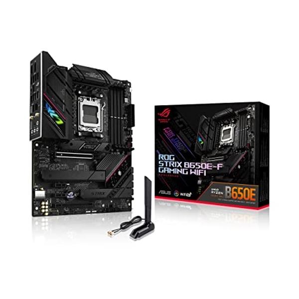 ASUS ROG Strix B650E-F Gaming WiFi AMD B650 AM5 Ryzen™ Desktop 9000 8000 & 7000 ATX Motherboard, 12+2 Power Stages, DDR5, 3X M.2 Slot, PCIe® 5.0, WiFi 6E, 2.5G LAN, USB 3.2 Gen 2x2