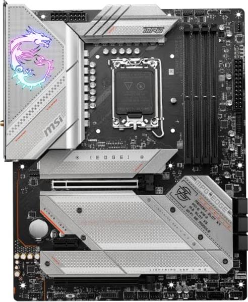 MSI MPG Z790 Edge WiFi Gaming Motherboard (Supports 12th/13th/14th Gen Intel Processors, LGA 1700, DDR5, PCIe 5.0, M.2, 2.5Gbps LAN, USB 3.2 Gen2, Wi-Fi 6E, Bluetooth 5.3, ATX)