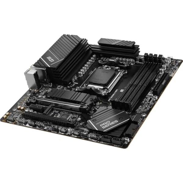 MSI PRO B650M-A WiFi ProSeries Motherboard (AMD Ryzen 9000/8000/7000 Series Processors, AM5, DDR5, PCIe 4.0, M.2, SATA 6Gb/s, USB 3.2 Gen 2, HDMI/DP, Wi-Fi 6E, Bluetooth 5.3, 2.5Gb